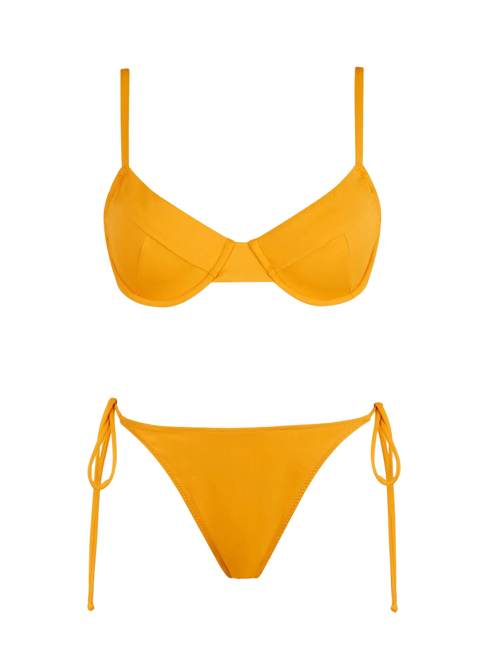 Bea Marielle ochre underwired bralette bikini