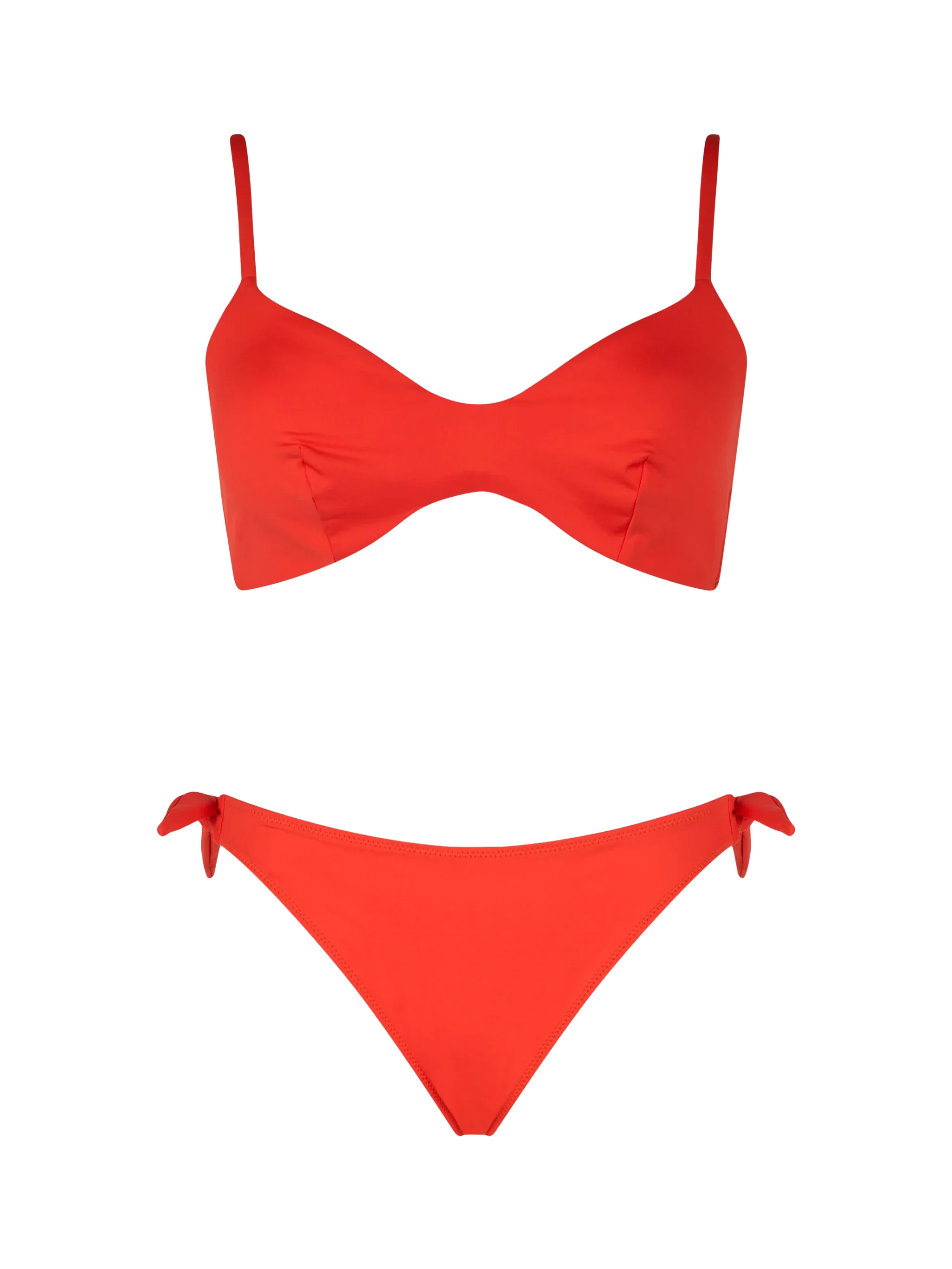 May Yali orange scoop bralette bikini