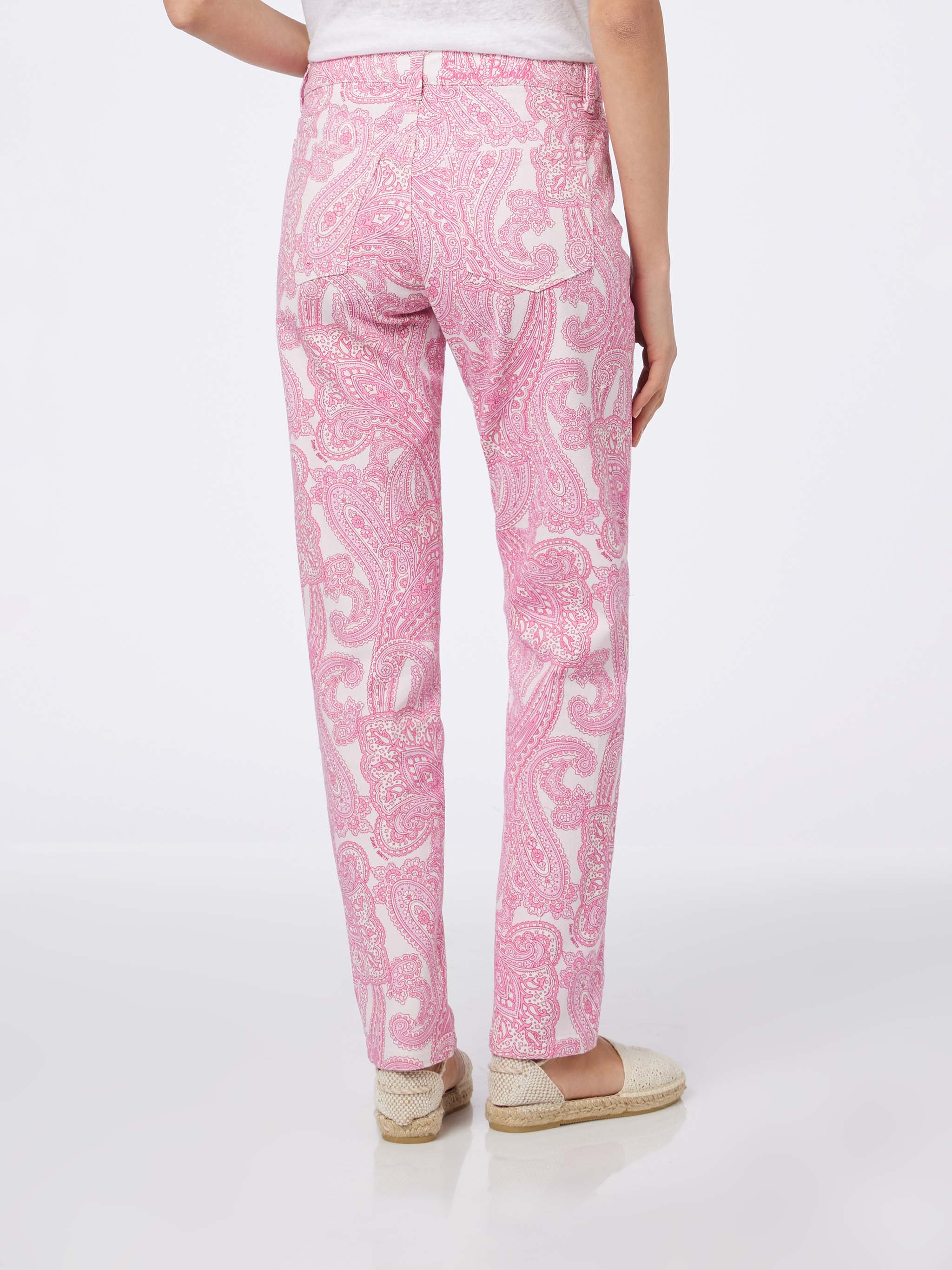 Pink paisley Belleville denim pants - Image 2
