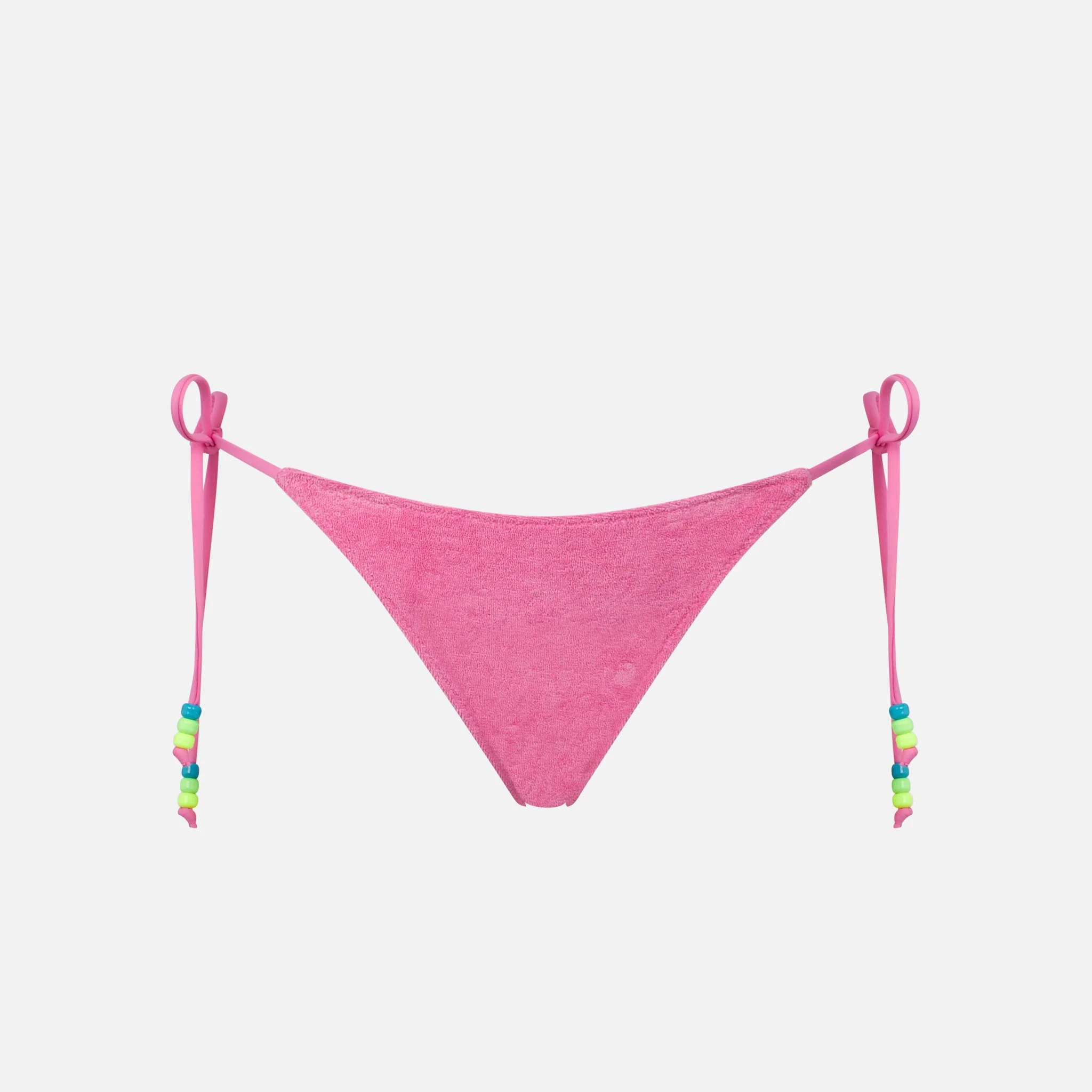 Marielle pink terry effect bikini briefs