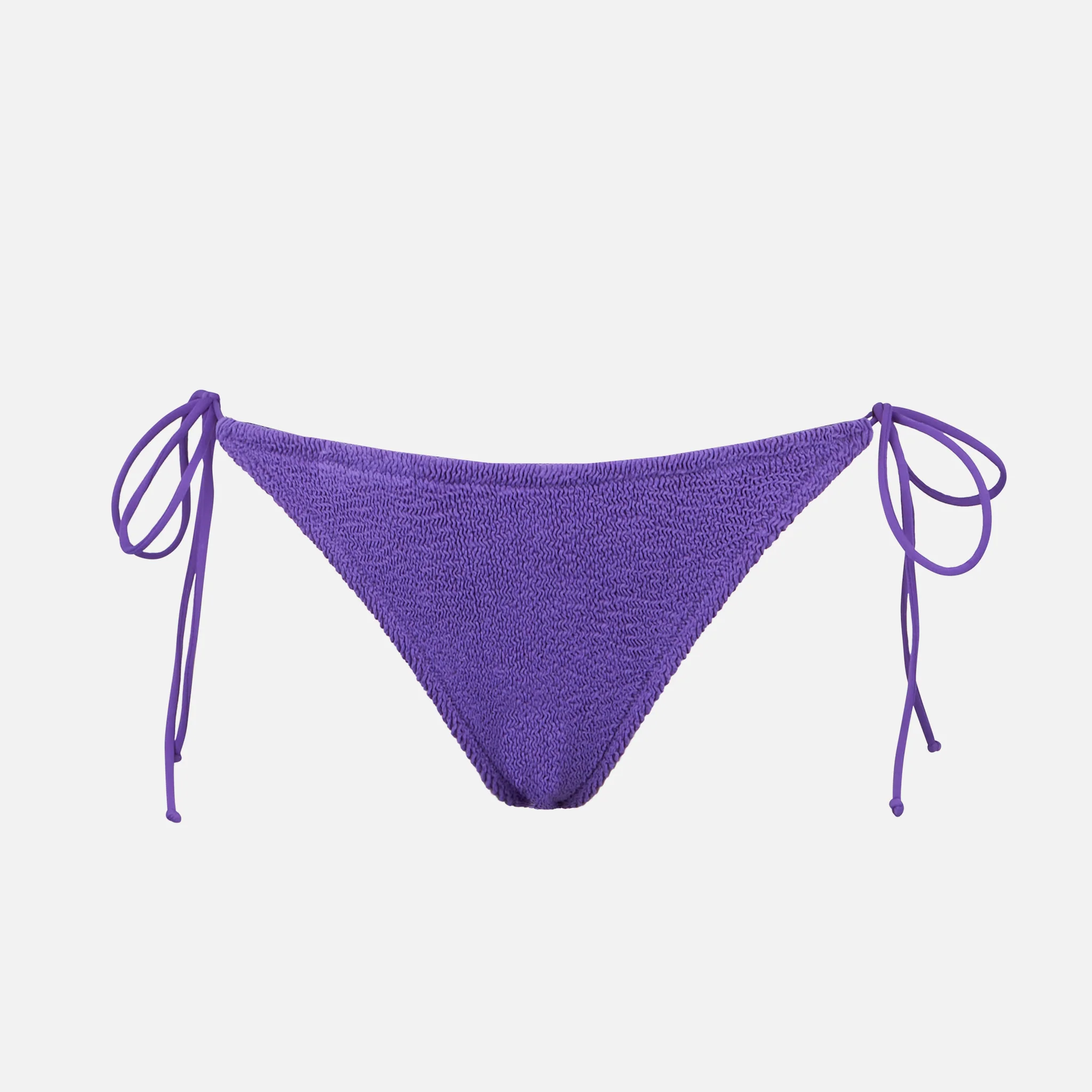 Marielle purple crinkle solid color swim briefs