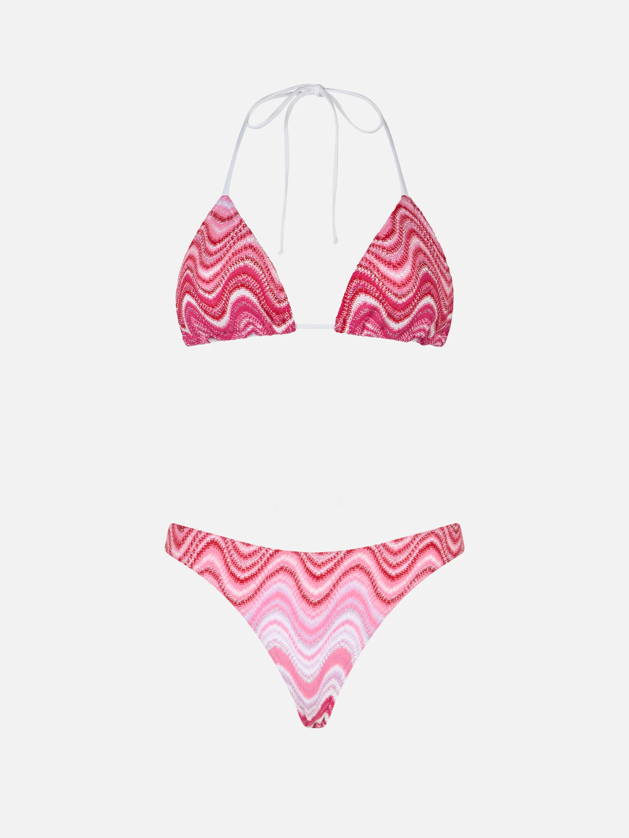 Woman raschel knit triangle bikini Leah Naomi - Image 4