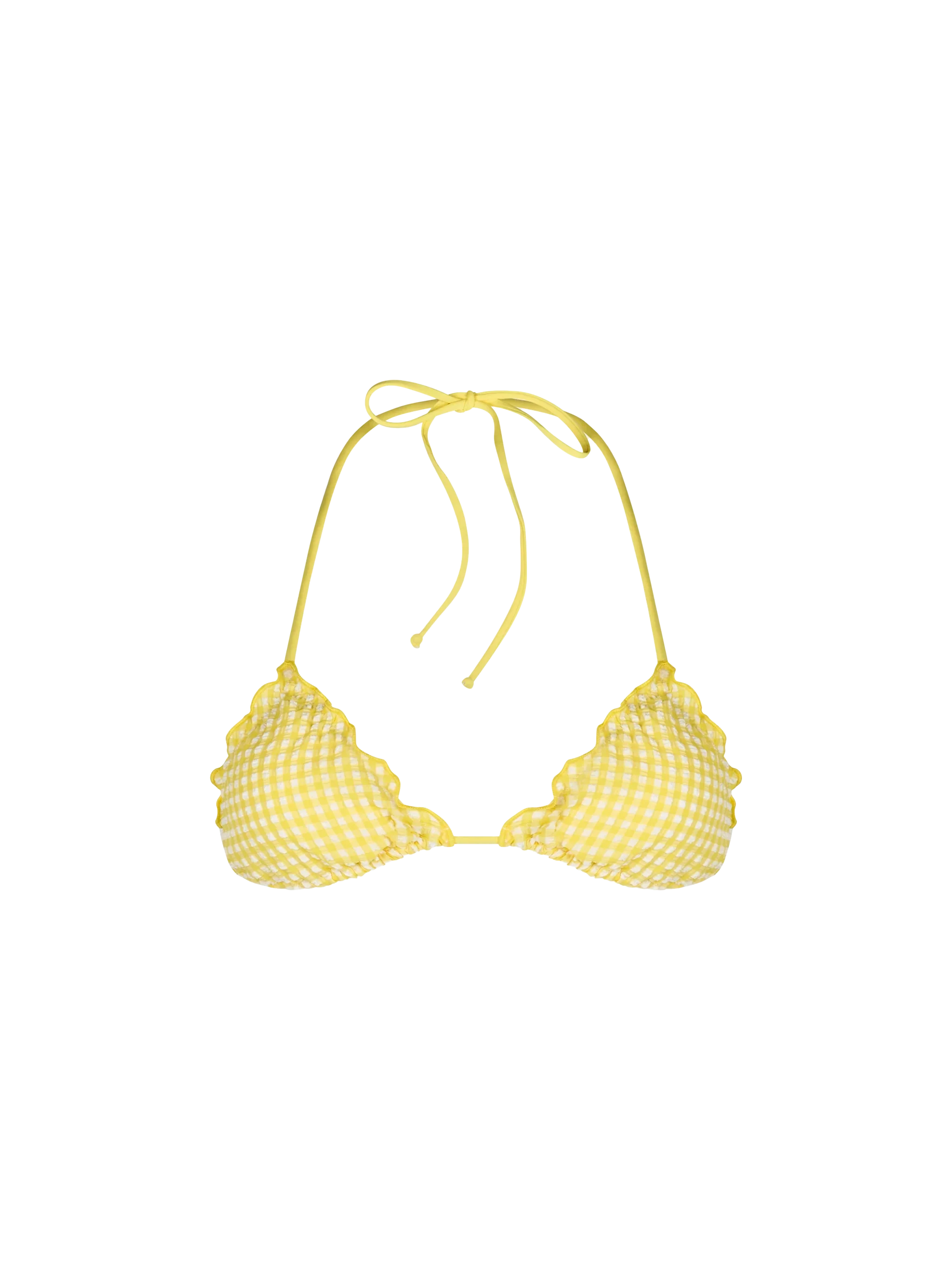 Sagittarius striped seersucker triangle bikini top