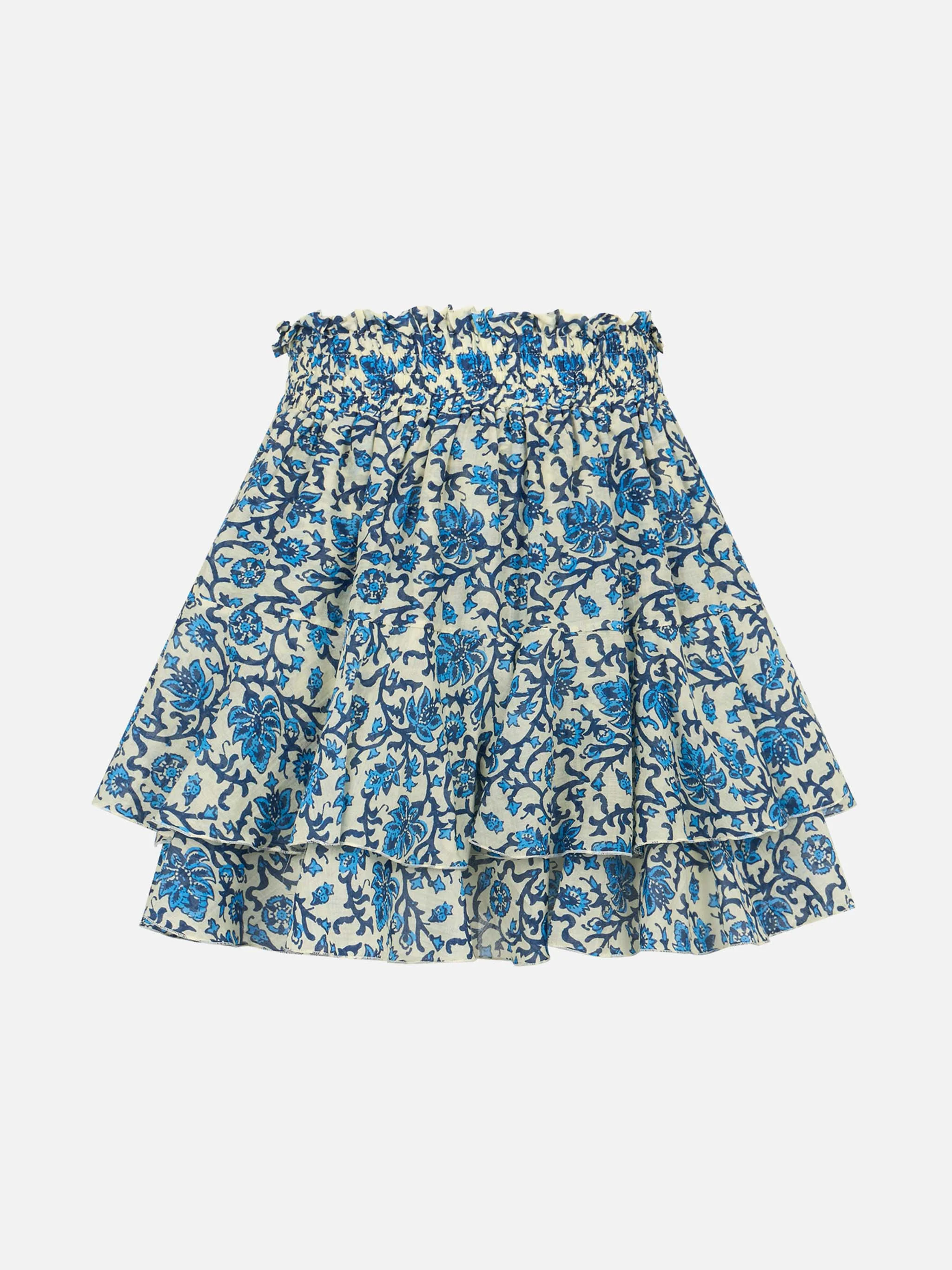 Woman silk voile ruffled mini skirt Eivissa - Image 5