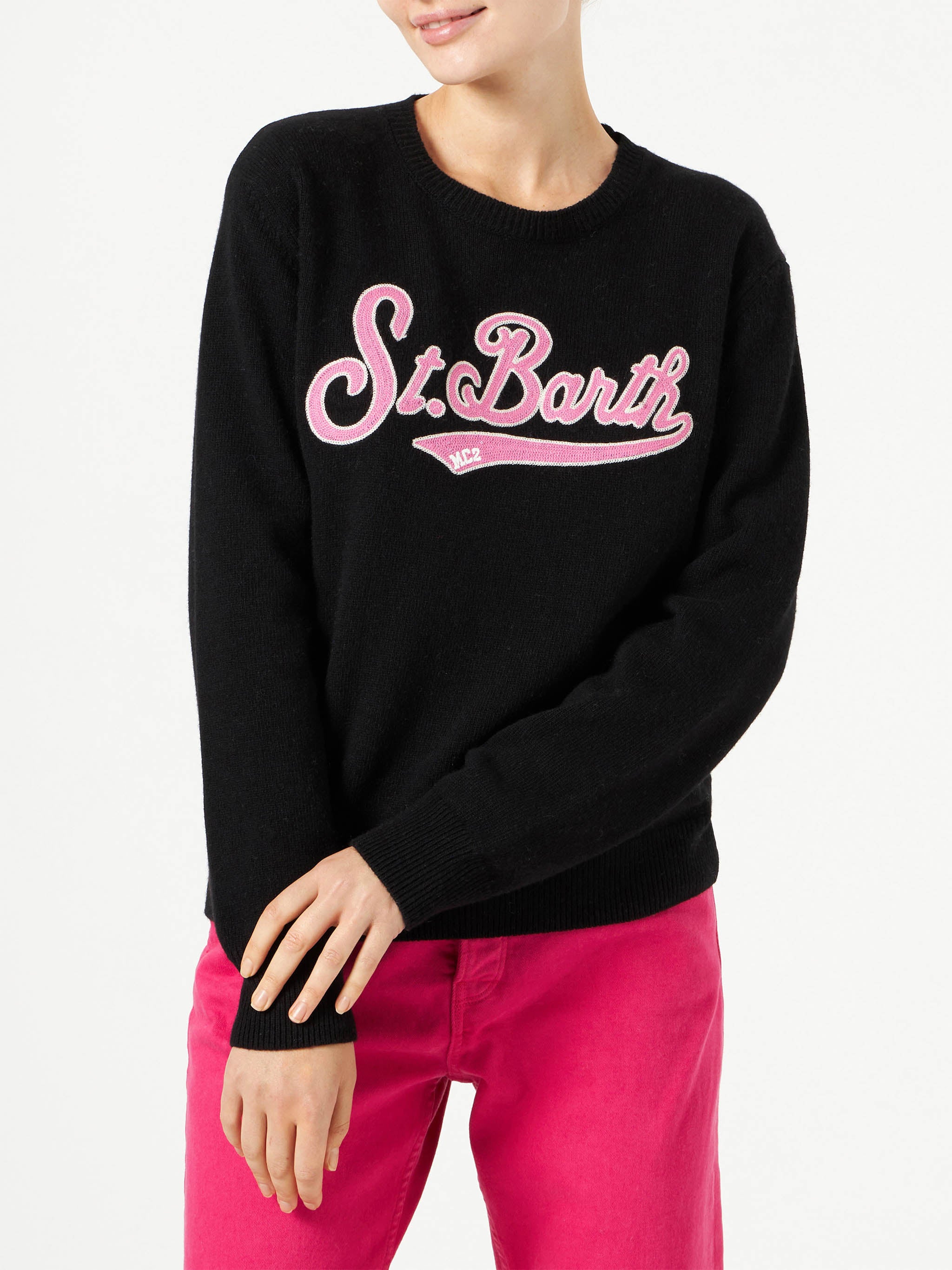 Black New Queen sweater with terry logo