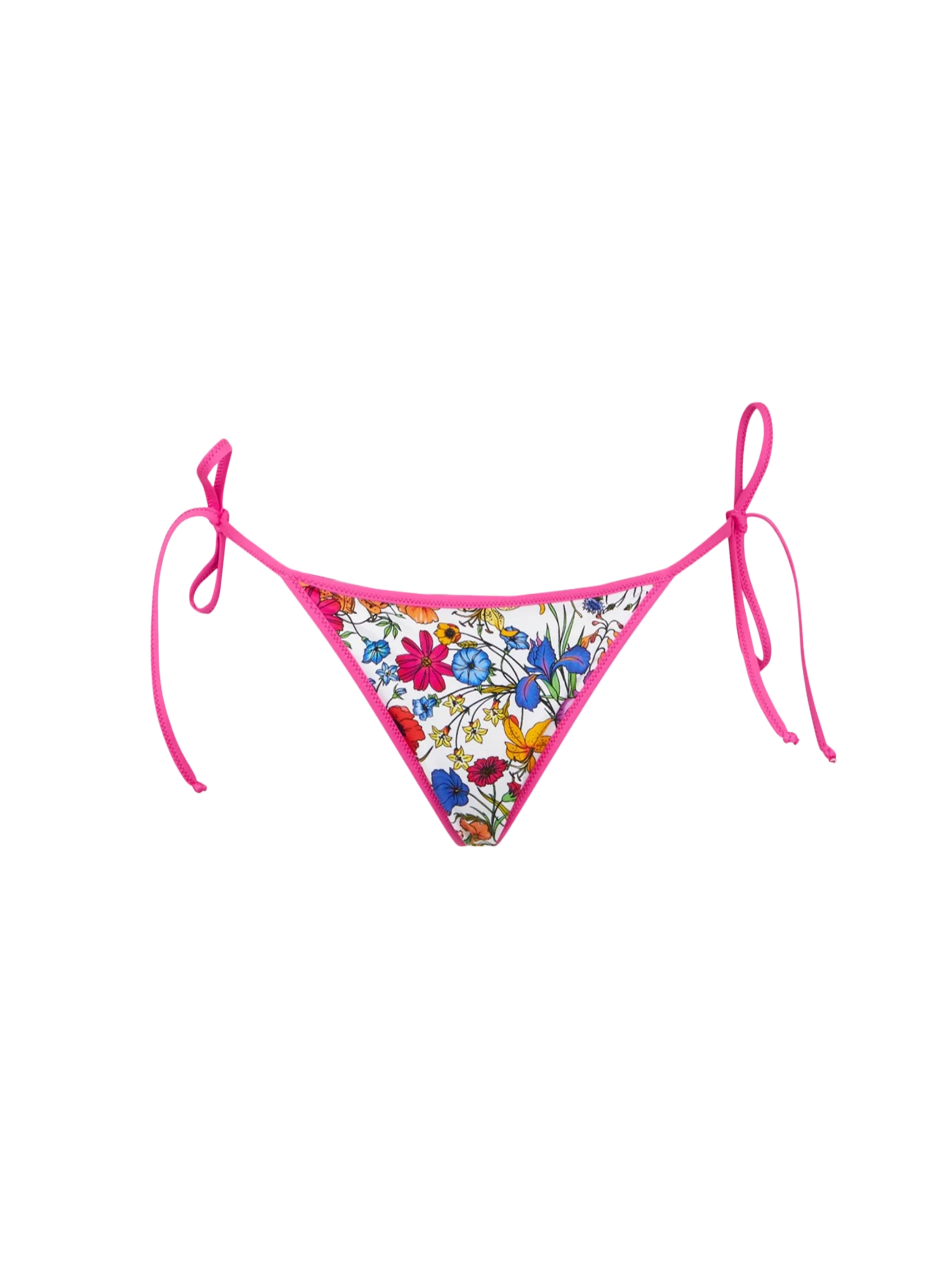 Marielle string terry floral swim briefs