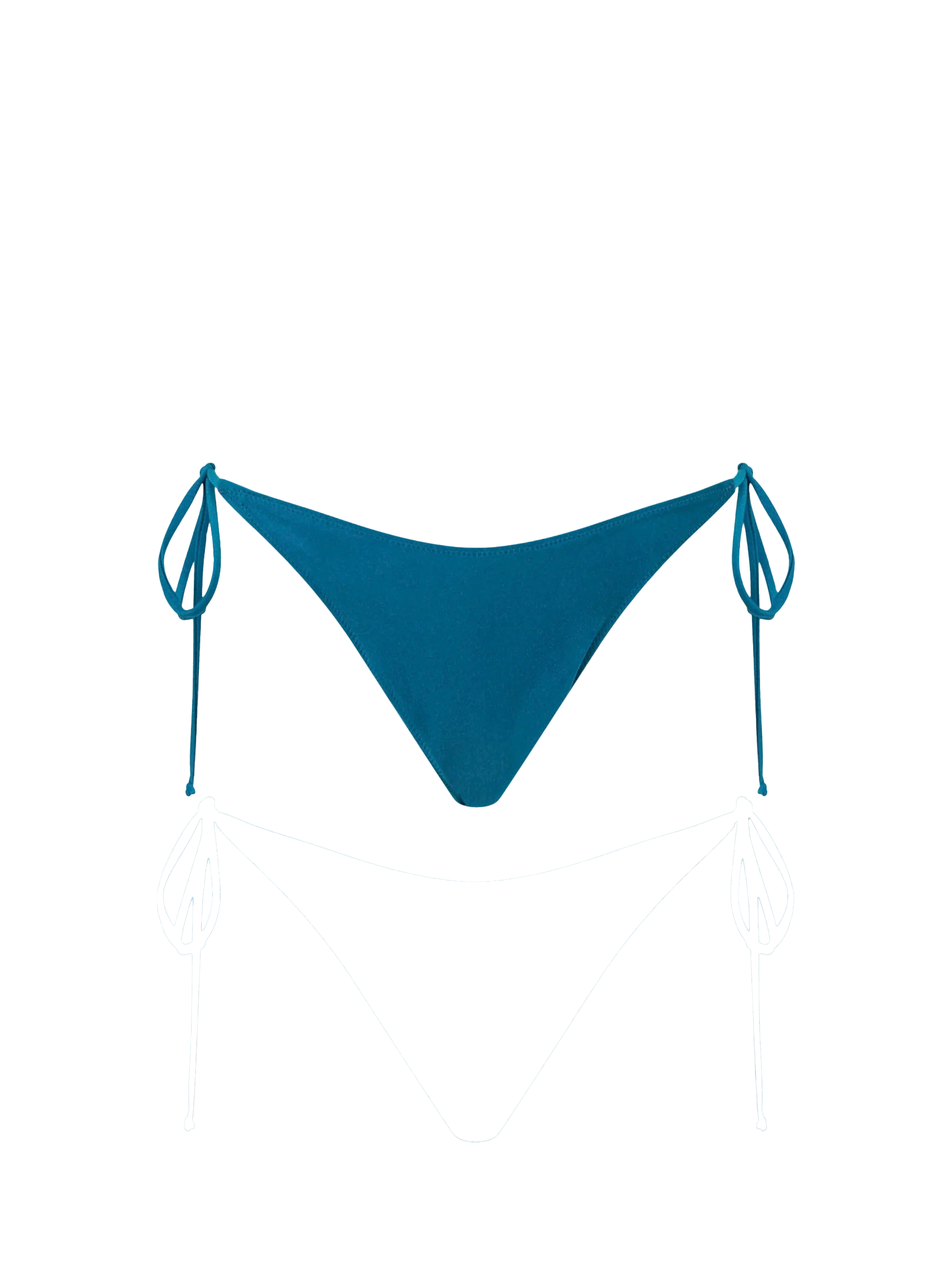 Marielle teal green bikini briefs with side laces