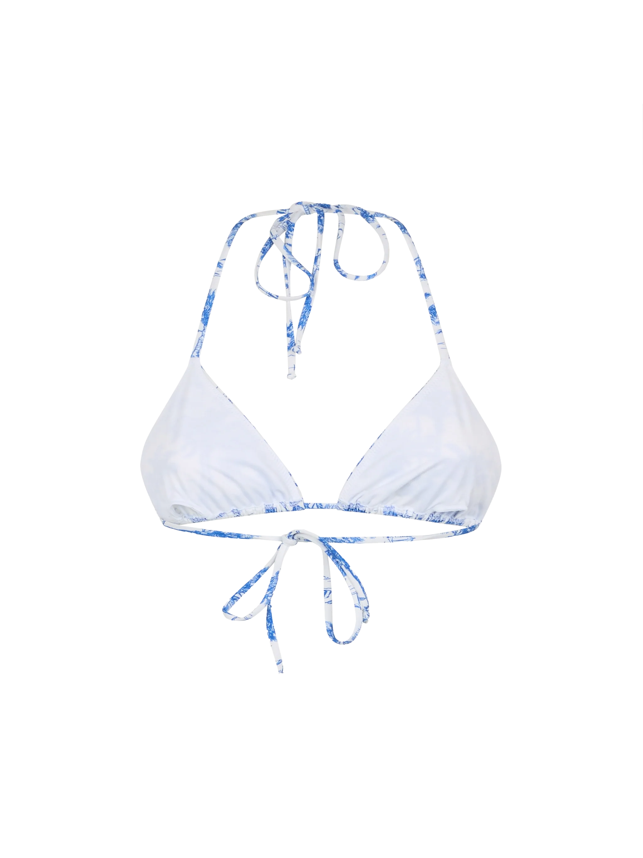 Leah toile de jouy triangle bikini top - Image 2