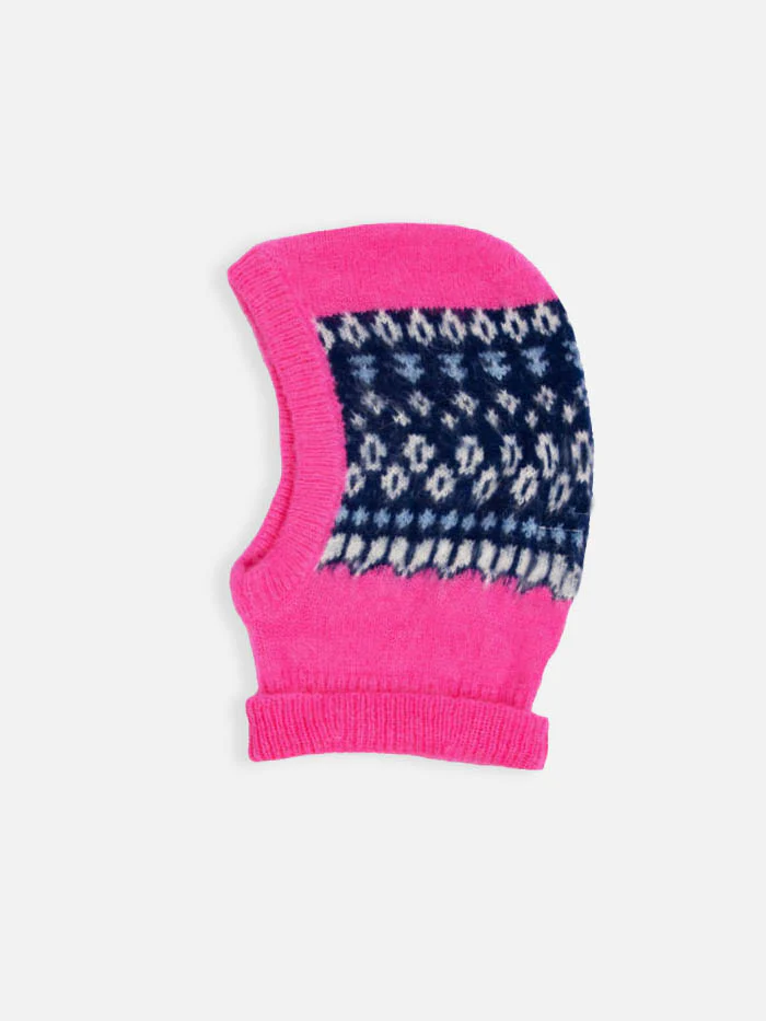 Fluo pink jacquard Fex Soft balaclava