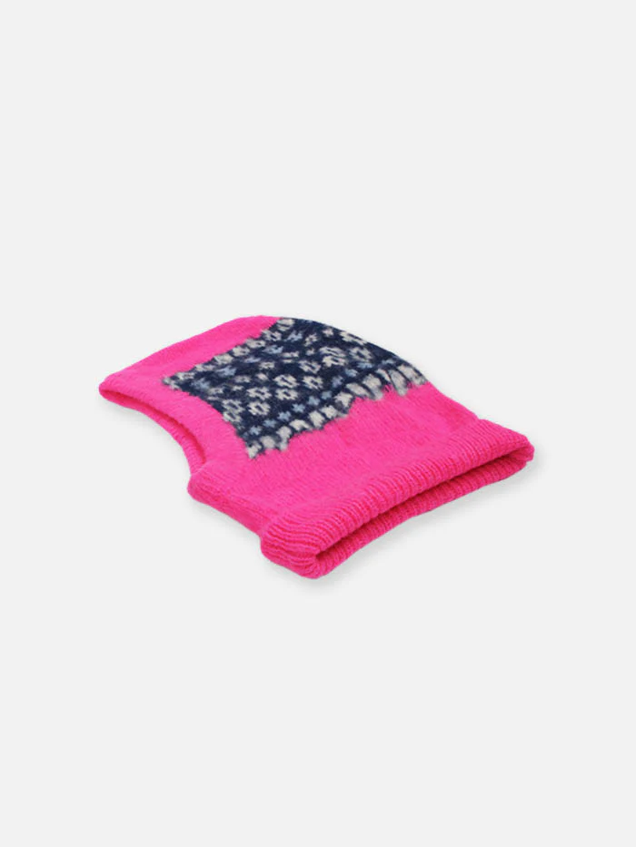 Fluo pink jacquard Fex Soft balaclava - Image 2