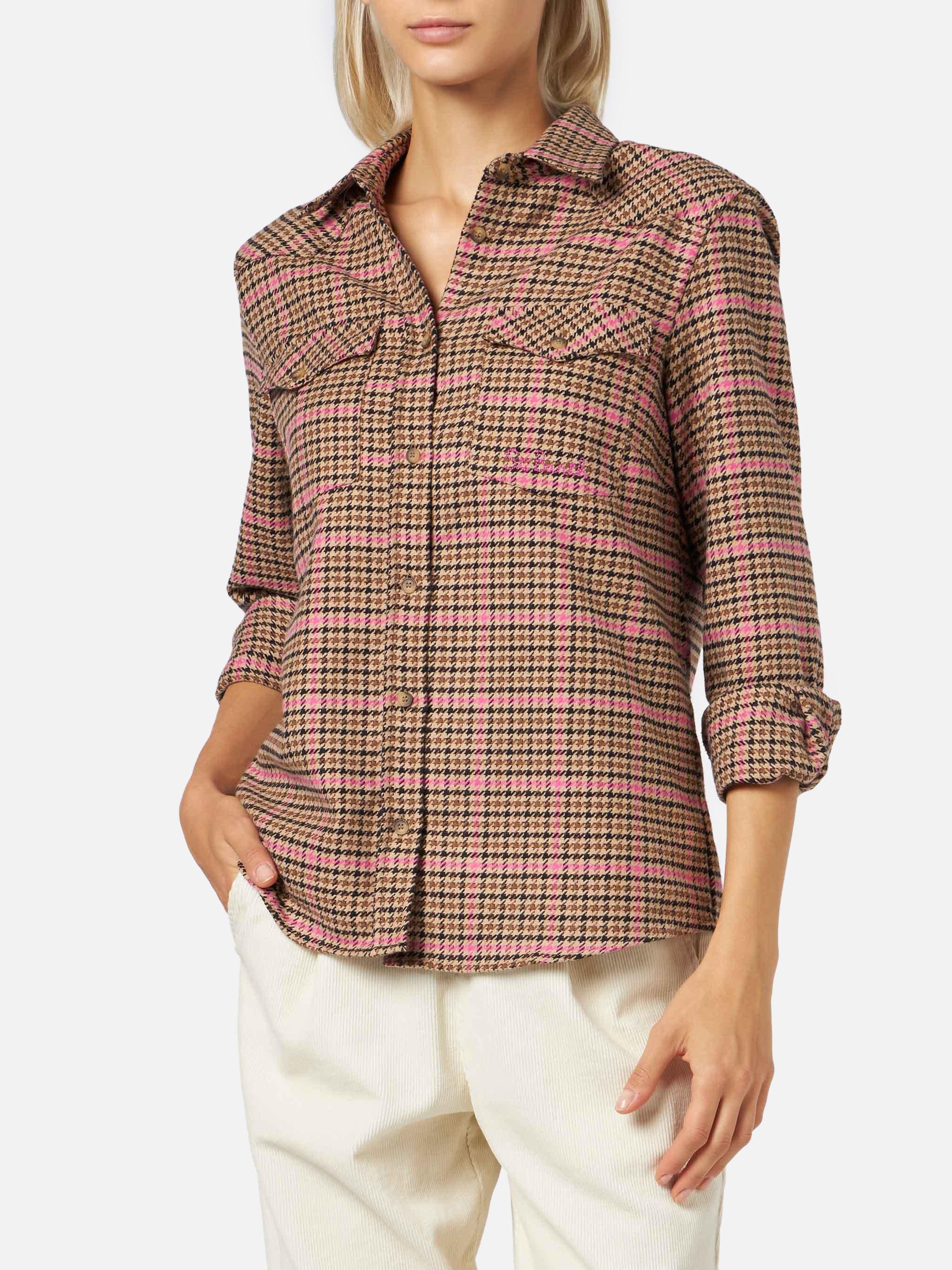 Deer pied de poule overshirt