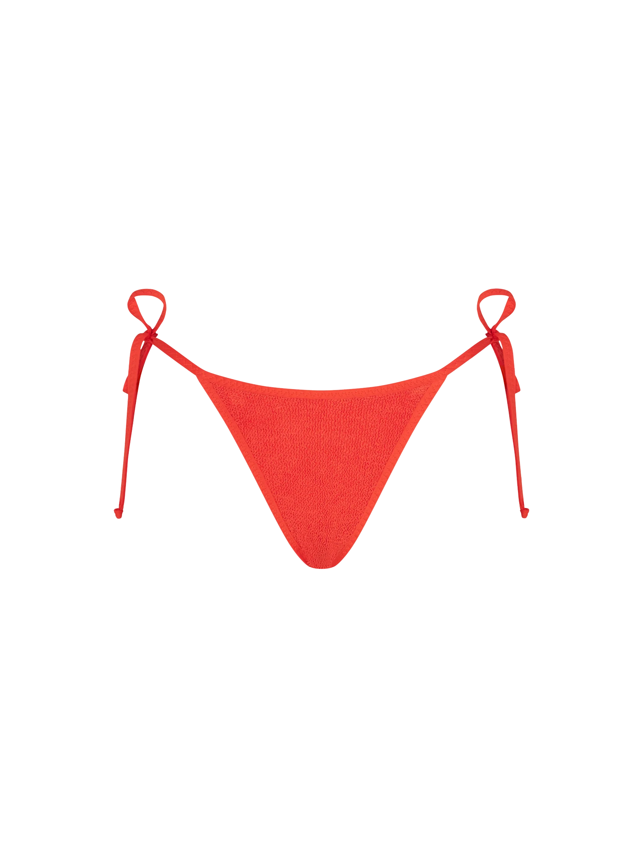 Norah orange solid color string swim briefs