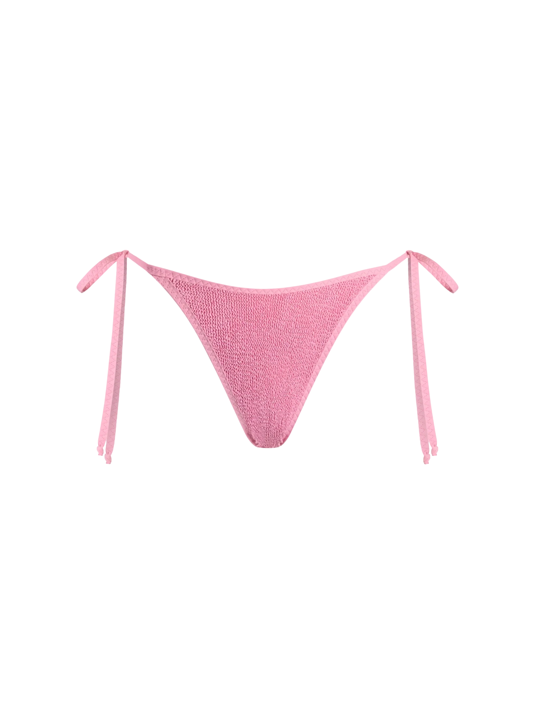 Pink Norah String crinkle cheeky swim briefs