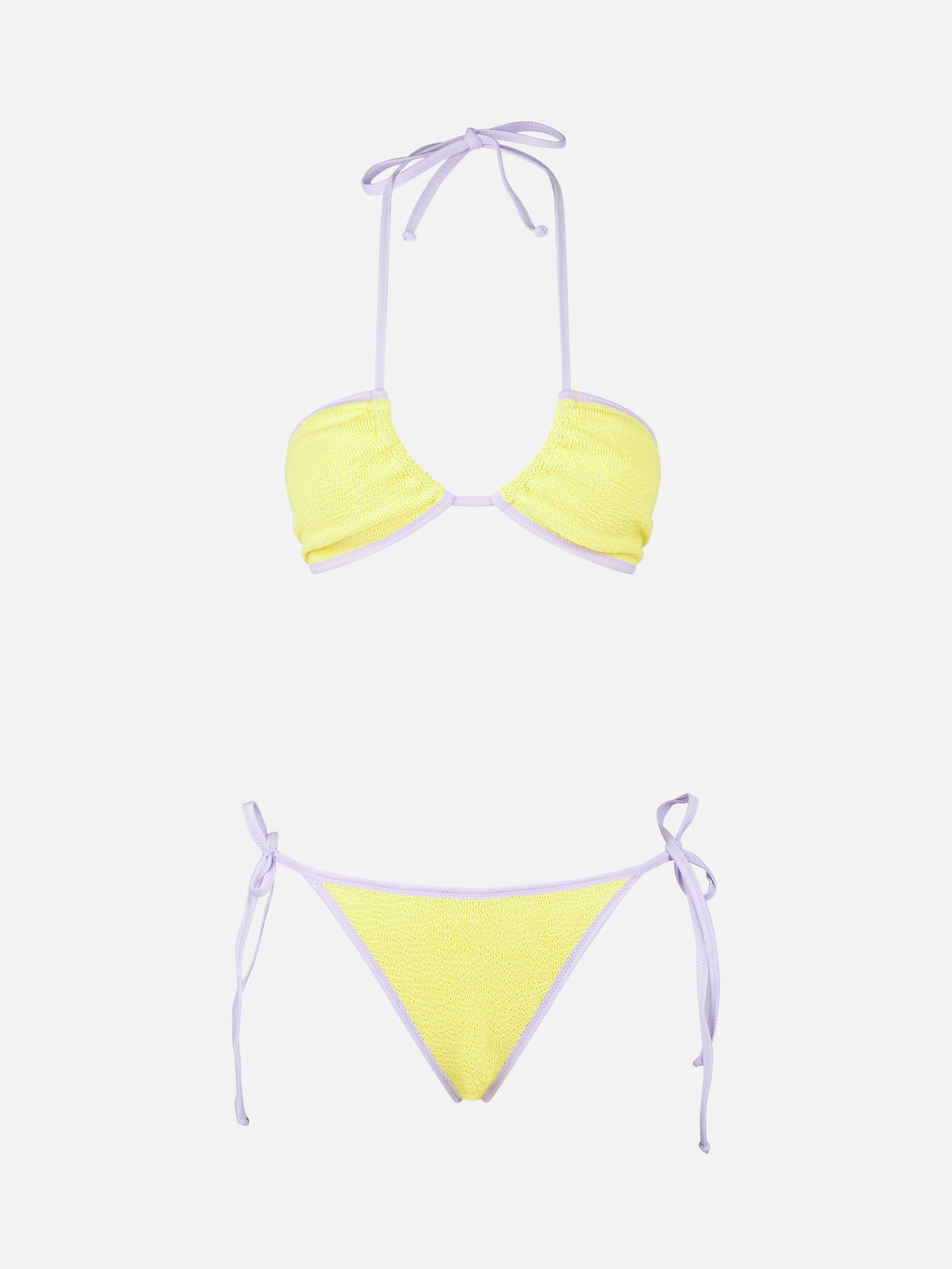 Desiree yellow crinkle bandeau bikini | Special Edition