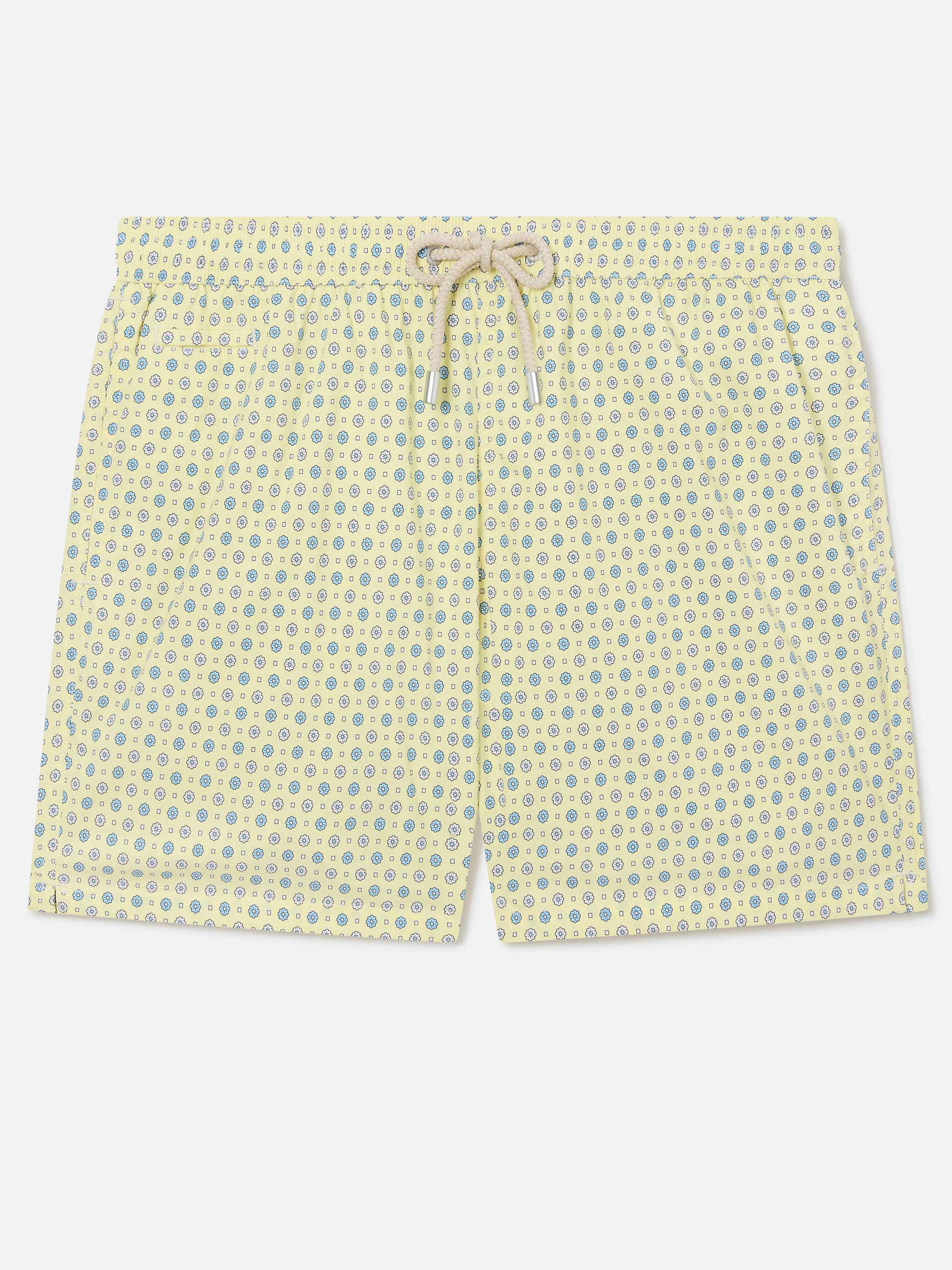 Yellow Lighting Micro swim shorts with all-over geometric print