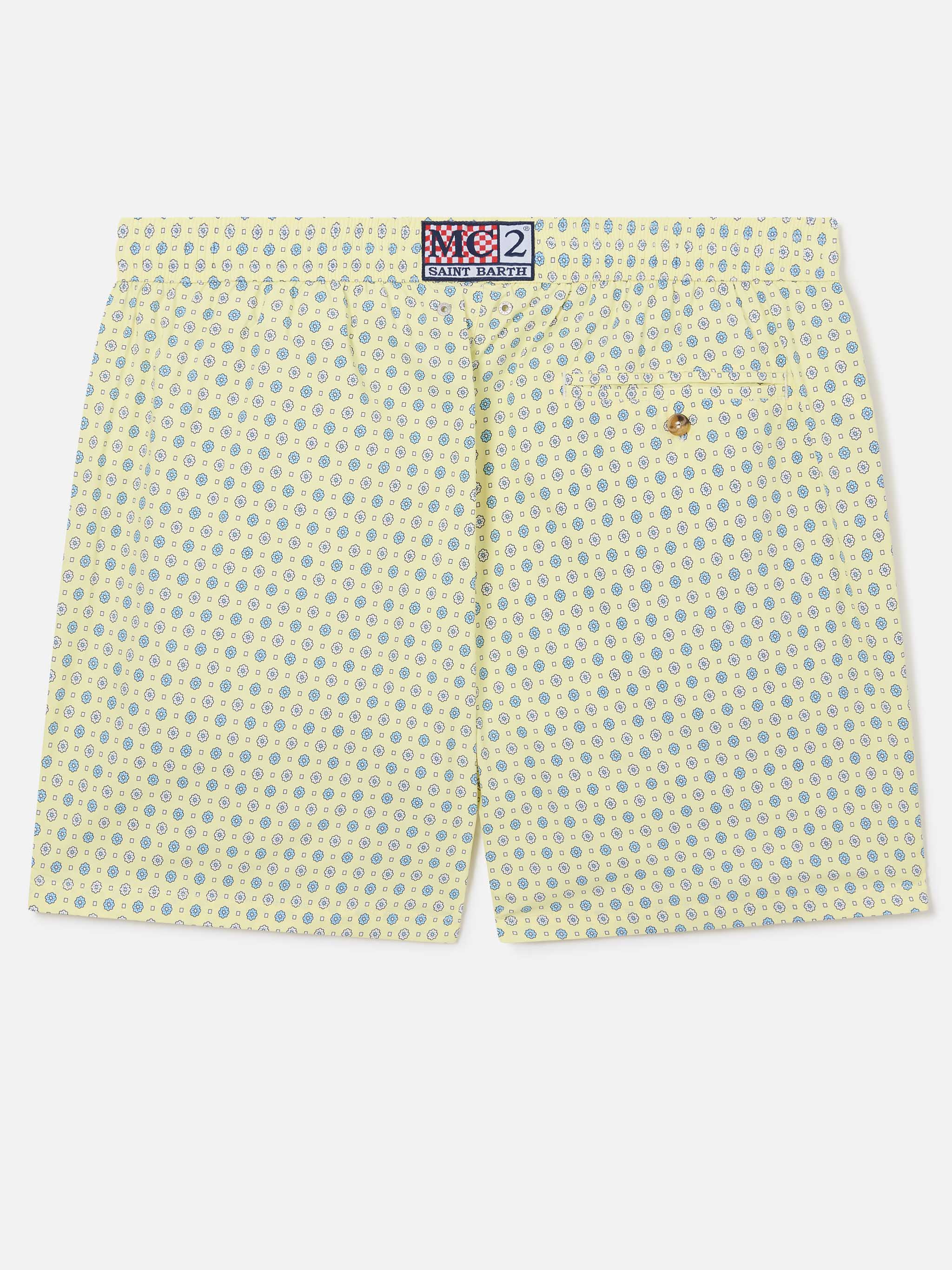 Yellow Lighting Micro swim shorts with all-over geometric print - Image 2