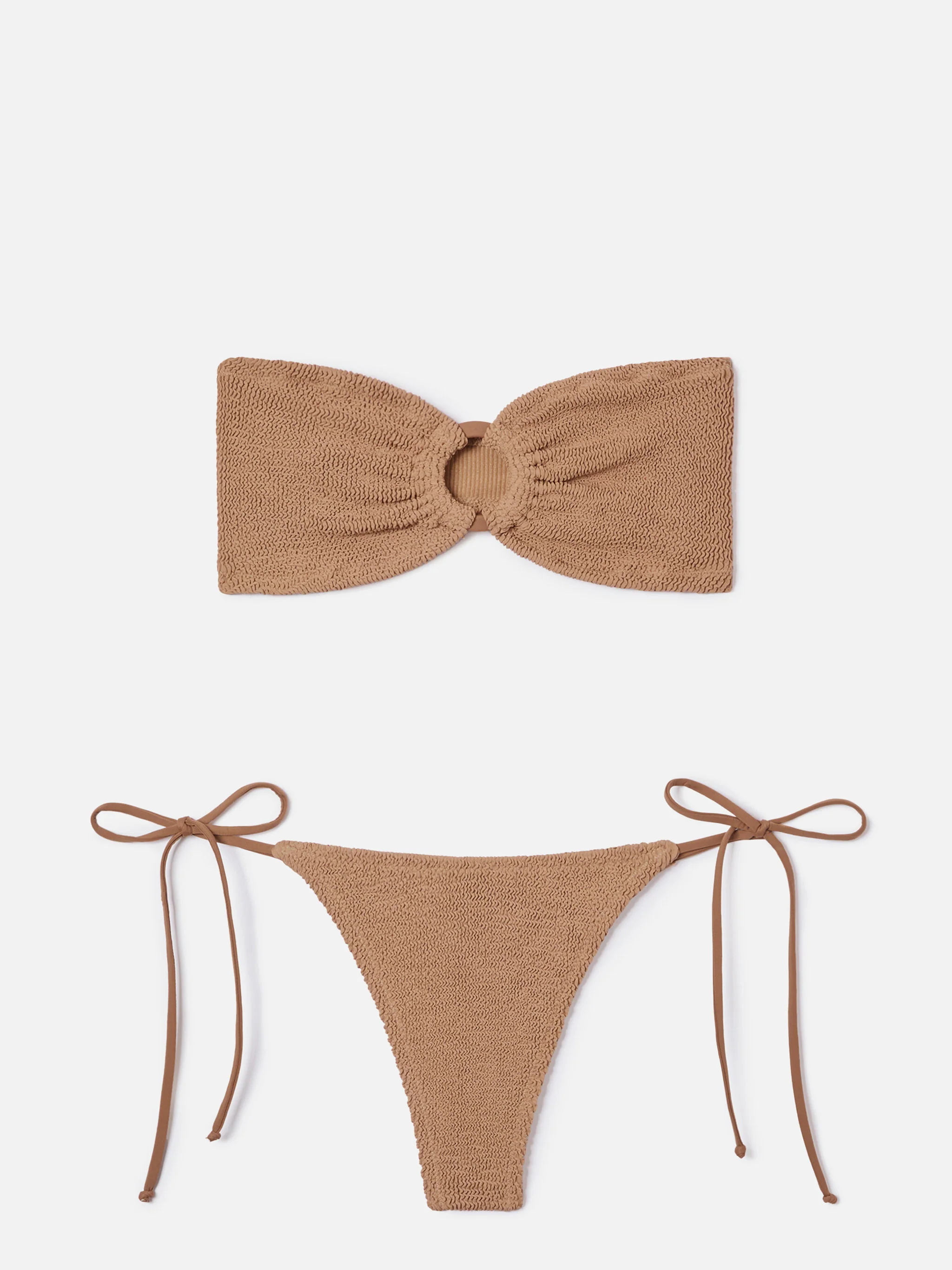 Yulia Norah dark orange crinkle bikini