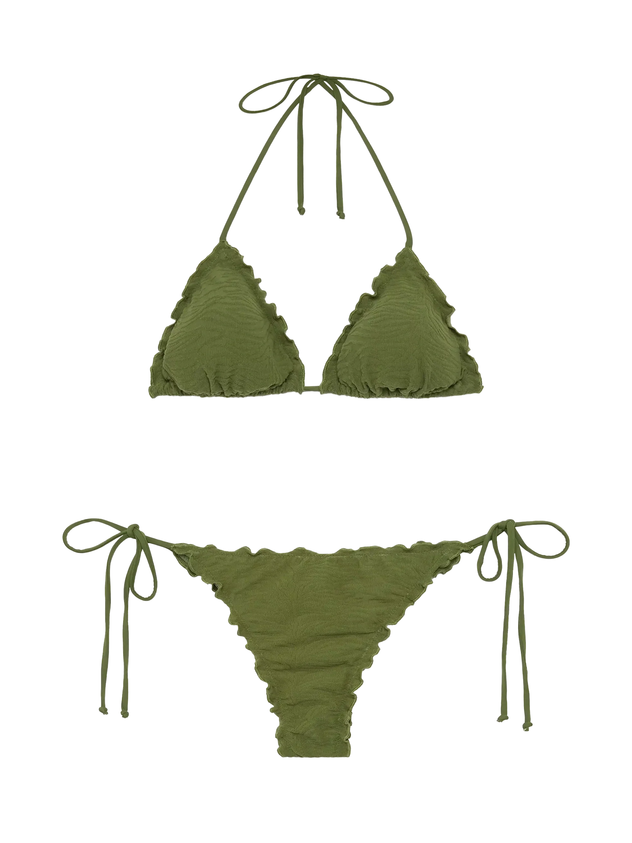 Zebra embossed classic triangle bikini Sagittarius Miami